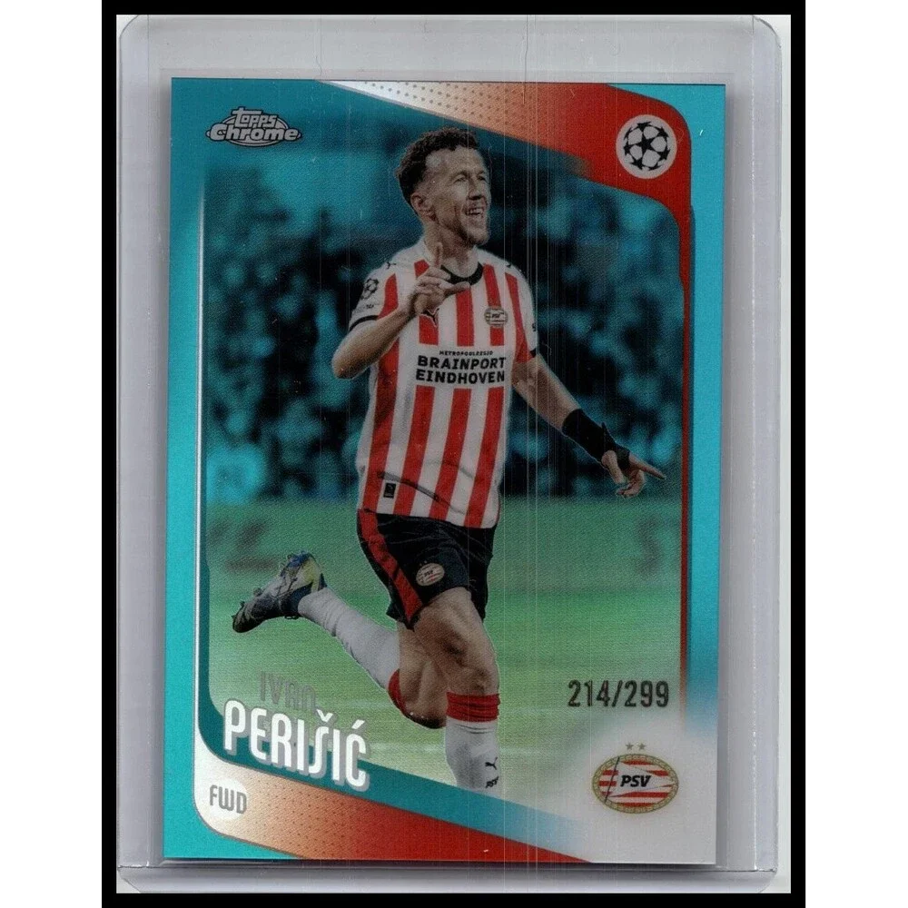 2025-26 Topps Chrome UEFA Ivan Perišić #139 PSV Eindhoven Teal Refractor #/299